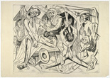 Max Beckmann. Night (plate 7) [Die Nacht (Blatt 7)] from Hell (Die H&ouml;lle). (1919)