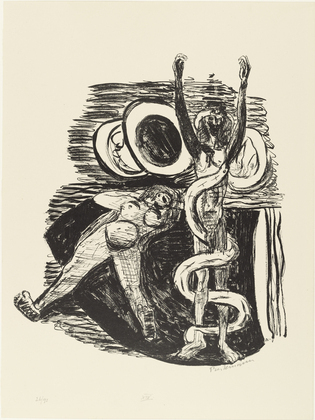 Max Beckmann. The Fall of Man (S&uuml;ndenfall) from Day and Dream. (1946)