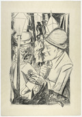 Max Beckmann. The Way Home (plate 2) [Der Nachhauseweg (Blatt 2)] from Hell (Die H&ouml;lle). (1919)