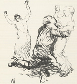 Adolf Ferdinand Schinnerer. Courtship (Werbung) (plate, page 99) from the periodical M&uuml;nchner Bl&auml;tter f&uuml;r Dichtung und Graphik, vol. 1, no. 7 (July 1919). 1919