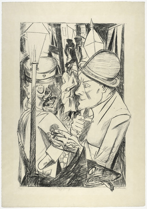 Max Beckmann. The Way Home (plate 2) [Der Nachhauseweg (Blatt 2)] from Hell (Die H&ouml;lle). (1919)