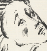 Karl Caspar. Head of Disciple (J&uuml;nger-Kopf) (plate, page 103) from the periodical M&uuml;nchner Bl&auml;tter f&uuml;r Dichtung und Graphik, vol. 1, no. 7 (July 1919). 1919 (print executed in 1917)