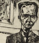 Conrad Felixm&uuml;ller. Portrait of the Art Collector Ludwig Fischer, Frankfurt (Bildnis des Kunstsammlers Ludwig Fischer, Frankfurt). (1922)