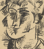 Conrad Felixm&uuml;ller. Head of Londa II (Kopf Londa II) (plate, loose leaf) from the periodical Das Kunstblatt, vol. 2, no. 1 (Jan 1918). 1918 (executed 1917)