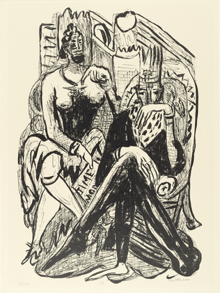 Max Beckmann. King and Demagogue (K&ouml;nig und Demagoge) from Day and Dream. (1946)