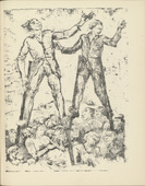 Adolf Ferdinand Schinnerer. Men on Stilts (Stelzenl&auml;ufer) (plate, page 135) from the periodical M&uuml;nchner Bl&auml;tter f&uuml;r Dichtung und Graphik, vol. 1, no. 9 (September 1919). 1919