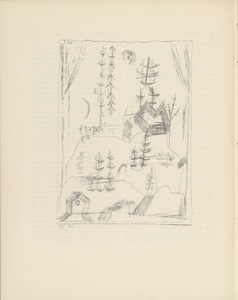 Paul Klee. Forest (Wald) (plate, page 142) from the periodical M&uuml;nchner Bl&auml;tter f&uuml;r Dichtung und Graphik, vol. 1, no. 9 (September 1919). 1919