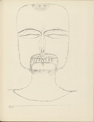 Paul Klee. Portrait (Portr&auml;t) (plate, page 143) from the periodical M&uuml;nchner Bl&auml;tter f&uuml;r Dichtung und Graphik, vol. 1, no. 9 (September 1919). 1919