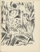 Josef Eberz. Lovers (Liebespaar) (plate, page 157) from the periodical M&uuml;nchner Bl&auml;tter f&uuml;r Dichtung und Graphik, vol. 1, no. 10 (October 1919). 1919