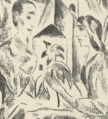 Josef Eberz. Lovers (Liebespaar) (plate, page 157) from the periodical M&uuml;nchner Bl&auml;tter f&uuml;r Dichtung und Graphik, vol. 1, no. 10 (October 1919). 1919