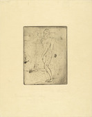 Wilhelm Lehmbruck. Contemplative Girl (small, full) [Sinnendes M&auml;dchen (klein, ganz)]. (1911)