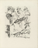 Lovis Corinth. Part of Fresco Painting from Pisa's Campo Santo (Teil eines Freskogem&auml;ldes vom Campo Santo zu Pisa) (plate facing page 60) from Gesammelte Schriften (Collected Writings). 1920