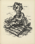 Ren&eacute; Beeh. The Contented One (Der Zufriedene) (plate, page 181) from the periodical M&uuml;nchner Bl&auml;tter f&uuml;r Dichtung und Graphik, vol. 1, no. 11/12 (December 1919). 1919