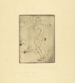 Wilhelm Lehmbruck. Contemplative Girl (small, full) [Sinnendes M&auml;dchen (klein, ganz)]. (1911)
