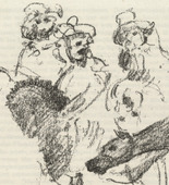 Lovis Corinth. Part of Fresco Painting from Pisa's Campo Santo (Teil eines Freskogem&auml;ldes vom Campo Santo zu Pisa) (plate facing page 60) from Gesammelte Schriften (Collected Writings). 1920