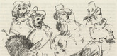 Lovis Corinth. Part of Fresco Painting from Pisa's Campo Santo (Teil eines Freskogem&auml;ldes vom Campo Santo zu Pisa) (plate facing page 60) from Gesammelte Schriften (Collected Writings). 1920