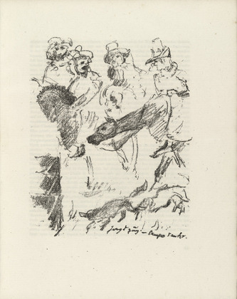 Lovis Corinth. Part of Fresco Painting from Pisa's Campo Santo (Teil eines Freskogem&auml;ldes vom Campo Santo zu Pisa) (plate facing page 60) from Gesammelte Schriften (Collected Writings). 1920