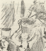 Lovis Corinth. Part of Fresco Painting from Pisa's Campo Santo (Teil eines Freskogem&auml;ldes vom Campo Santo zu Pisa) (plate facing page 72) from Gesammelte Schriften (Collected Writings). 1920