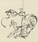 Paul Klee. The Nightmare (Der schreckliche Traum) (plate, page 185) from the periodical M&uuml;nchner Bl&auml;tter f&uuml;r Dichtung und Graphik, vol. 1, no. 11/12 (December 1919). 1919