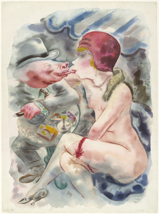 George Grosz. .a (recto): Circe .b (verso): Untitled. 1927