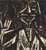 Christian Rohlfs. Idol (Torso with Raised Hand) [G&ouml;tze (Halbfigur mit erhobener Hand)]. (1921), dated 1926
