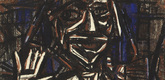 Christian Rohlfs. Idol (Torso with Raised Hand) [G&ouml;tze (Halbfigur mit erhobener Hand)]. (1921), dated 1926