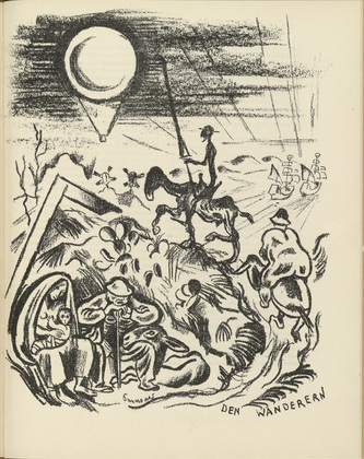 Richard Seewald. To the Wayfarers (Den Wanderern) (plate, page 189) from the periodical M&uuml;nchner Bl&auml;tter f&uuml;r Dichtung und Graphik, vol. 1, no. 11/12 (December 1919). 1919
