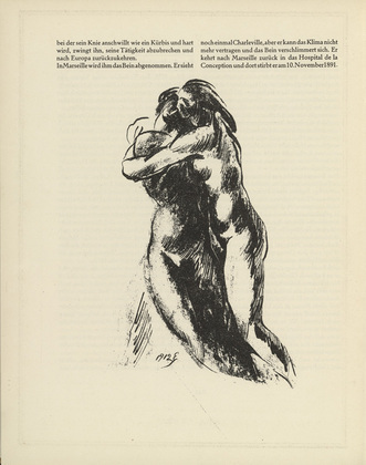 Edwin Scharff, Renatus Kuno. Untitled (tailpiece, page 192) from the periodical M&uuml;nchner Bl&auml;tter f&uuml;r Dichtung und Graphik, vol. 1, no. 11/12 (December 1919). 1919