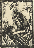 Christian Rohlfs. Elijah with the Raven II (large version) [Elias mit dem Raben II (gro&szlig;)]. (c. 1915-16)