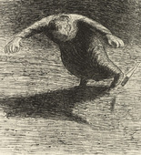Ernst Barlach. Woman Falling (St&uuml;rzende Frau) from The Dead Day (Der tote Tag). (1910-11, published 1912)