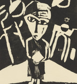 Lasar Segall. Praying Boy (Betender Knabe) from the periodical K&uuml;ndung, vol. 1, no. 2 (February 1921). 1921 (executed 1920)