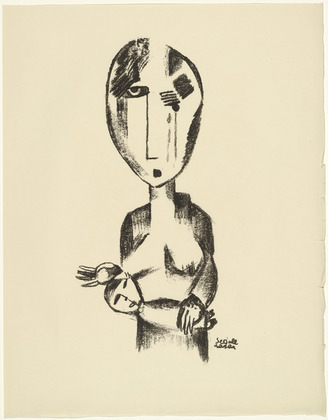 Lasar Segall. Young Beggar (Junge Bettlerin) from the periodical K&uuml;ndung, vol. 1, no. 2 (February 1921). 1921 (executed 1920)