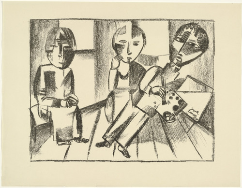 Lasar Segall. In the Studio (Im Atelier) from the periodical K&uuml;ndung, vol. 1, no. 2 (February 1921). 1921 (executed 1920)