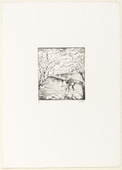 Max Oppenheimer (MOPP). On the Bridge in Lodi (Auf der Br&uuml;cke von Lodi)  from the portfolio Das Buch Le Grand. (1913, published 1914)