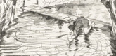 Max Oppenheimer (MOPP). On the Bridge in Lodi (Auf der Br&uuml;cke von Lodi)  from the portfolio Das Buch Le Grand. (1913, published 1914)