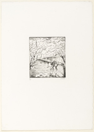 Max Oppenheimer (MOPP). On the Bridge in Lodi (Auf der Br&uuml;cke von Lodi)  from the portfolio Das Buch Le Grand. (1913, published 1914)