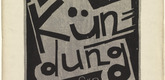 Karl Schmidt-Rottluff. Cover from the periodical K&uuml;ndung, vol. 1, no. 2 (February 1921). 1921 (executed 1920)