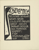 Karl Opfermann. Melancholia (Schwermut) from the periodical K&uuml;ndung, vol. 1, no. 2 (February 1921). 1921 (executed 1920)
