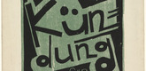 Karl Schmidt-Rottluff. Cover from the periodical K&uuml;ndung, vol. 1, no. 3 (March 1921). 1921 (executed 1920)