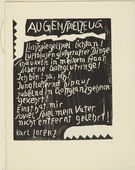 Franz Radziwill. Playthings for the Eye (Augenspielzeug) from the periodical K&uuml;ndung, vol. 1, no. 3 (March 1921). 1921 (executed 1920)