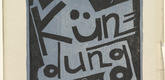 Karl Schmidt-Rottluff. Cover from the periodical K&uuml;ndung, vol. 1, no. 4, 5, 6 (April, May, June 1921). 1921 (executed 1920)