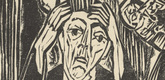 Ernst Ludwig Kirchner. As Josua Gr&uuml;bler Found his Way: Josua (Wie Josua Gr&uuml;bler seinen Weg fand: Josua) (in-text plate, page 188) from Neben der Heerstrasse (Off the Main Road). 1923