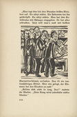 Ernst Ludwig Kirchner. As Josua Gr&uuml;bler Found his Way: At the Deathbed (Wie Josua Gr&uuml;bler seinen Weg fand: Am Sterbebett) (in-text plate, page 232) from Neben der Heerstrasse (Off the Main Road). 1923