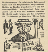 Ernst Ludwig Kirchner. The Peace Apostle: Werner G&uuml;tikofer (Der Friedensapostel: Werner G&uuml;tikofer) (in-text plate, page 336) from Neben der Heerstrasse (Off the Main Road). 1923