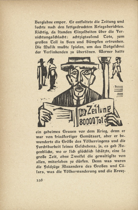 Ernst Ludwig Kirchner. The Peace Apostle: Werner G&uuml;tikofer (Der Friedensapostel: Werner G&uuml;tikofer) (in-text plate, page 336) from Neben der Heerstrasse (Off the Main Road). 1923