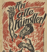 Max Pechstein. Title page from the pamphlet An alle K&uuml;nstler! (To All Artists!). 1919
