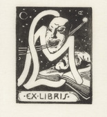 Emil Orlik. Ex Libris M.L. (Max Lehrs) from Small Woodcuts (Kleine Holzschnitte). 1920 (prints executed 1896-1899)