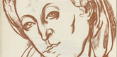 Gustav Schaffer. Girl's Head (M&auml;dchenkopf) (plate, preceding p. 9) from K&uuml;nstler abseits vom Wege. 10 Jahre deutscher Kunst in der Provinz. 1918
