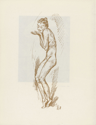 Georg Gelbke. Dancing Nude (Tanzender Akt) (plate, preceding p. 41) from K&uuml;nstler abseits vom Wege. 10 Jahre deutscher Kunst in der Provinz. 1918