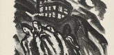 Martha Schrag. Figures at Night (N&auml;chtliche Gestalten) (plate, preceding p. 57) from K&uuml;nstler abseits vom Wege. 10 Jahre deutscher Kunst in der Provinz. 1918